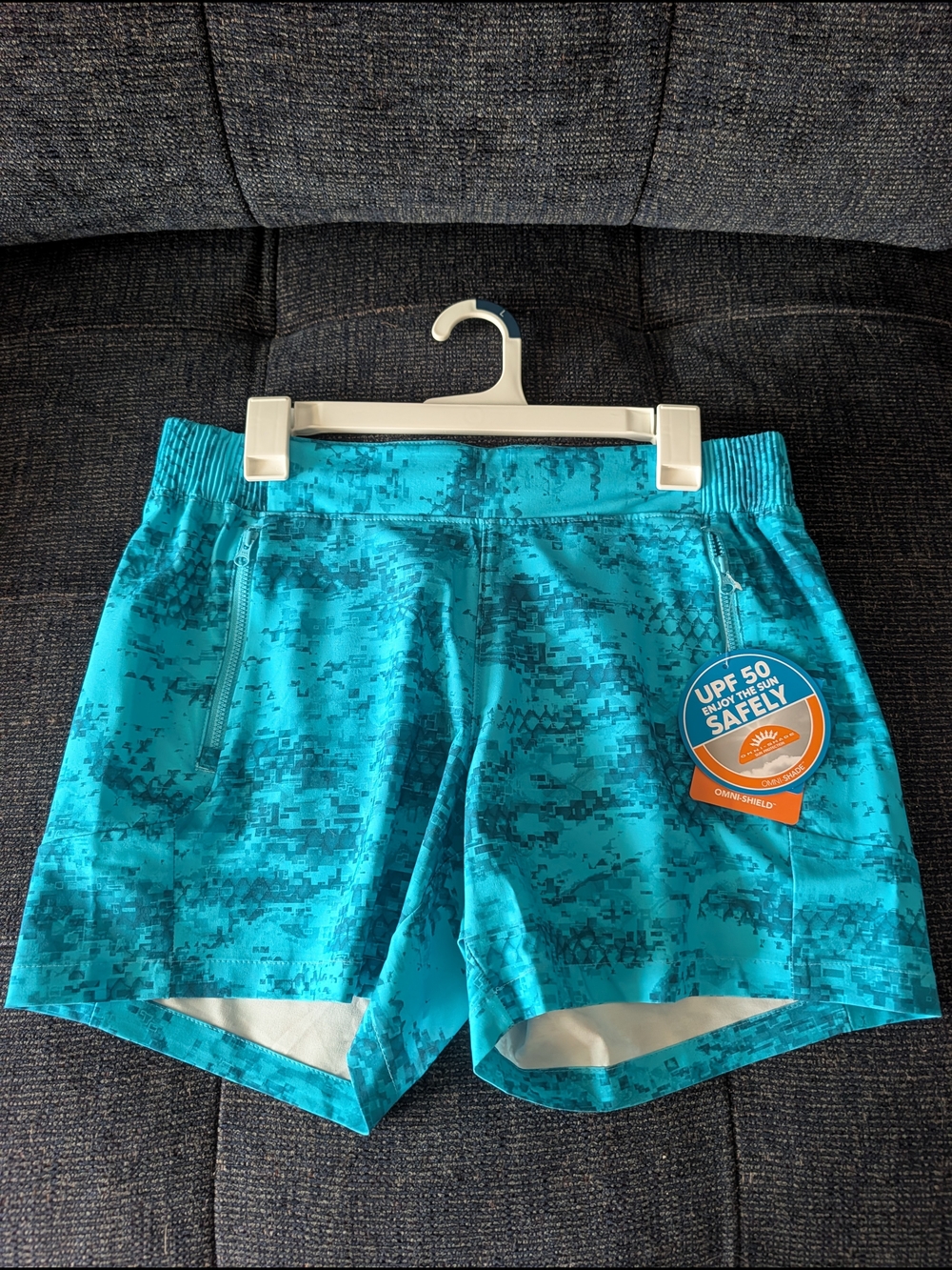 Columbia Turquoise Digital Print Swim Shorts